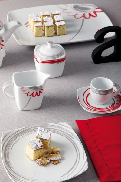 Andrea Fontebasso EY011204513 Grey,Red,White Tea cup/mug