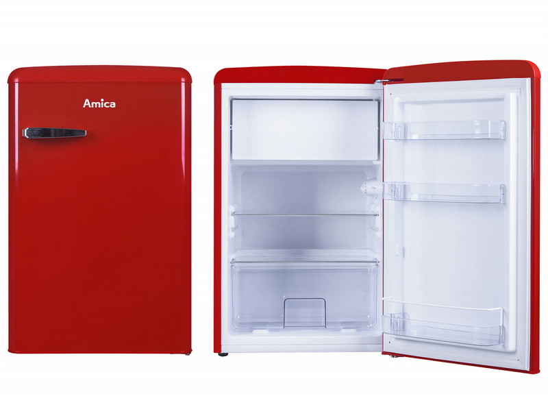Amica VT 862 AR Freestanding 106L A++ Red combi-fridge