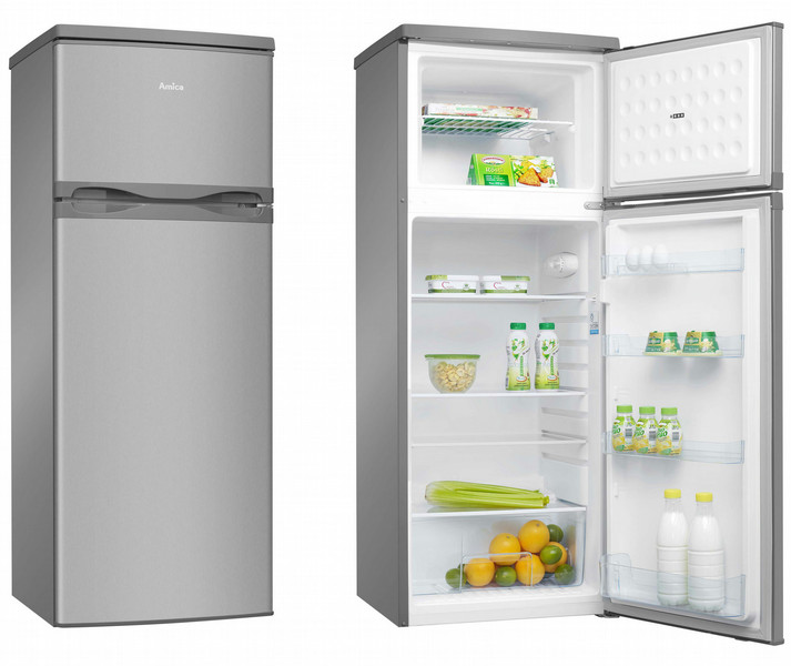 Amica VD 1441 AX Freestanding 160L 45L A+ Stainless steel fridge-freezer