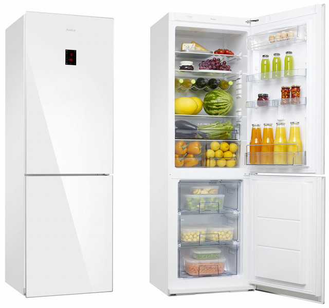 Amica VC 1852 BFDWG Freestanding 210L 84L A++ White fridge-freezer
