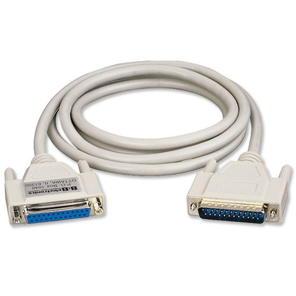 B&B Electronics 232AMF5 1.82m DB25 DB25 White serial cable