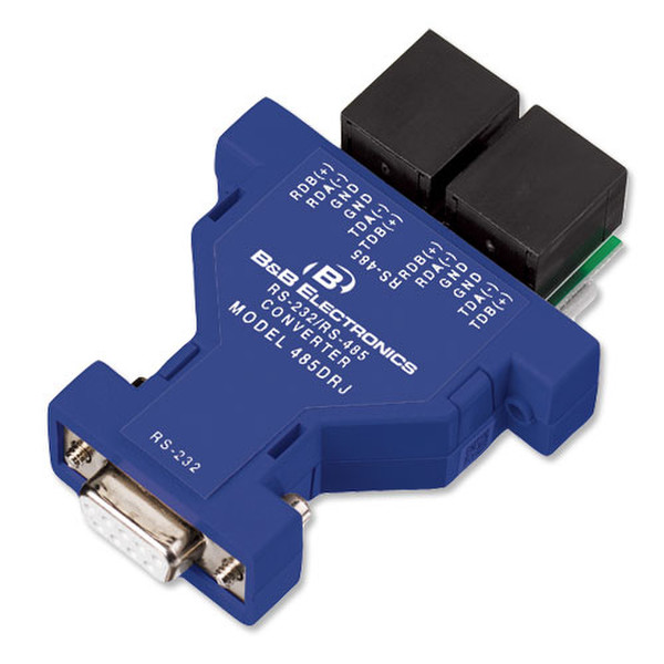 IMC Networks 485DRJ RS-232 RS-422/485 Черный, Синий серийный преобразователь/ретранслятор/изолятор