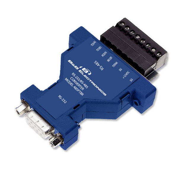 B&B Electronics 485PTBR RS-232 RS-485 Blue serial converter/repeater/isolator