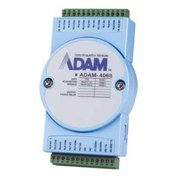 IMC Networks ADAM-4068-BE 8канала Relay Вывод Синий, Белый digital & analog I/O module