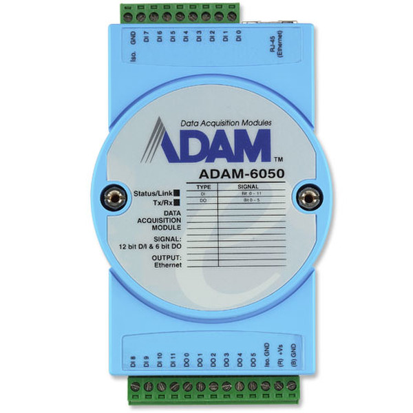 IMC Networks ADAM-6050-CE 18канала Ввод/вывод Синий, Белый digital & analog I/O module