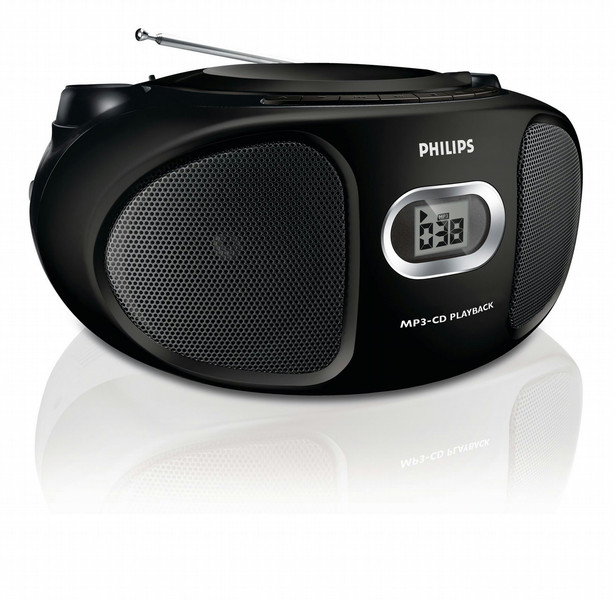 Philips AZ302/78 2Вт Черный домашний музыкальный центр