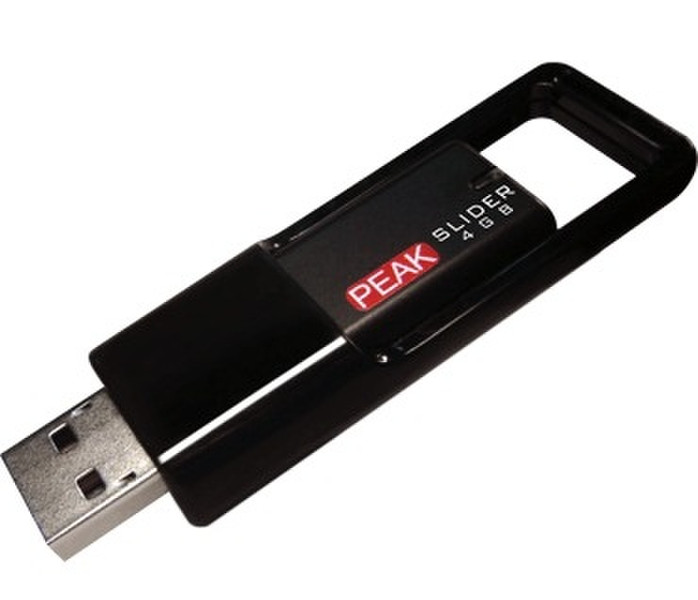 PEAK Slider Flash Drive 4GB 4ГБ USB 2.0 Тип -A Черный USB флеш накопитель