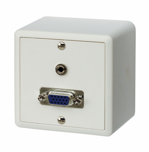 Contrik AP-ED/2CINCHVGA VGA + 3.5 mm White socket-outlet