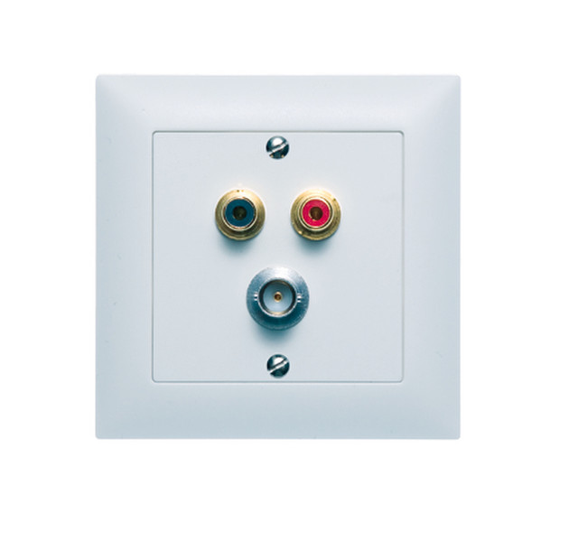 Contrik UP-ED/2CINCHBNC White socket-outlet