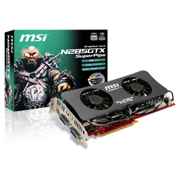 MSI N285GTX SUPERPIPE OC GeForce GTX 285 1ГБ GDDR3