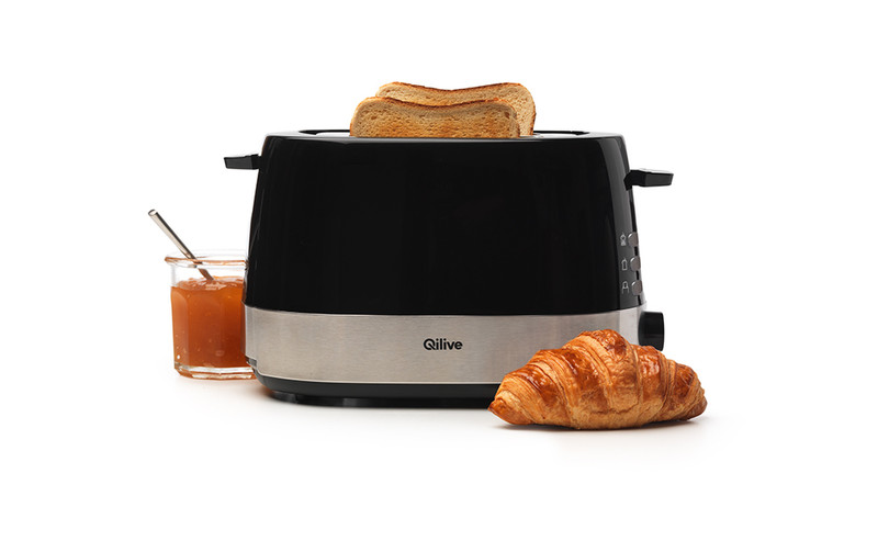 Qilive Q.5876 2slice(s) 850W Black,Stainless steel toaster