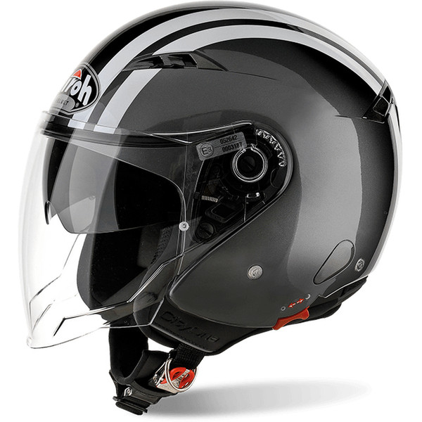 Airoh COF21 Helm mit offenem Visier Schwarz Motorradhelm
