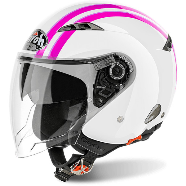 Airoh COS54 Helm mit offenem Visier Weiß Motorradhelm