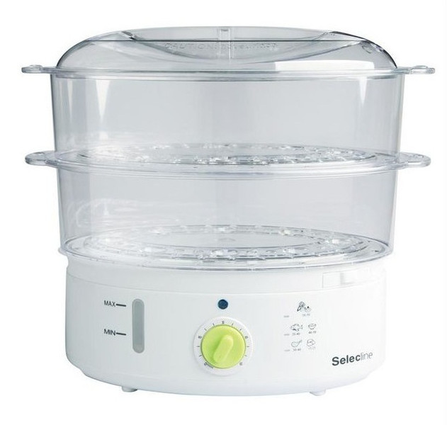 Selecline 10102 2basket(s) Freestanding 800W Transparent,White steam cooker