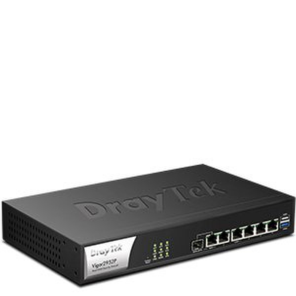 Draytek Vigor2952P Eingebauter Ethernet-Anschluss Schwarz Kabelrouter