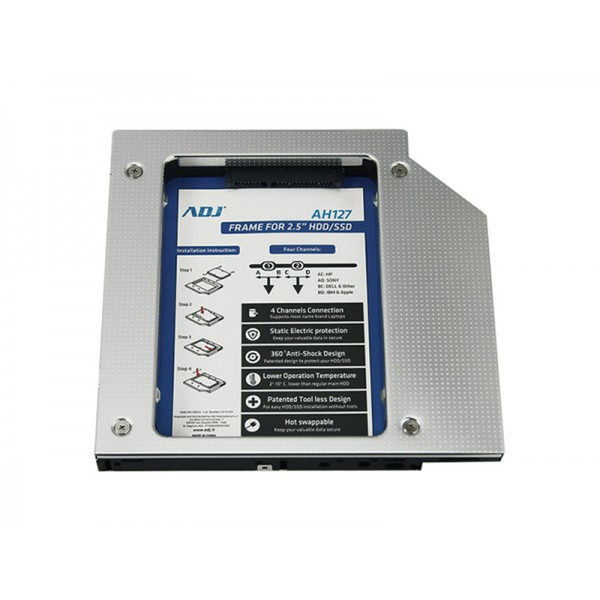 Adj 120-00023 Notebook HDD/SSD caddy аксессуар для ноутбука