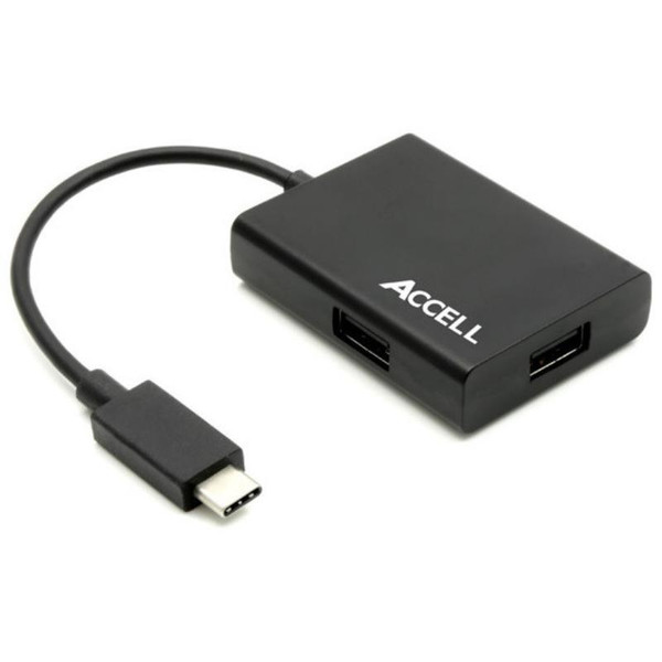 Accell U214B-001B USB 3.0 (3.1 Gen 1) Type-C 4800Mbit/s Schwarz Schnittstellenhub