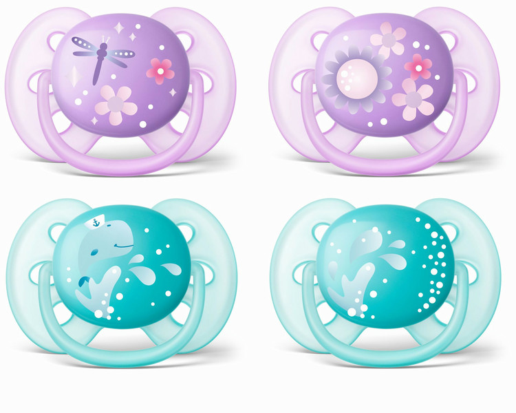 Philips AVENT SCF220/23 Ultra soft pacifier Orthodontic Multicolour baby pacifier