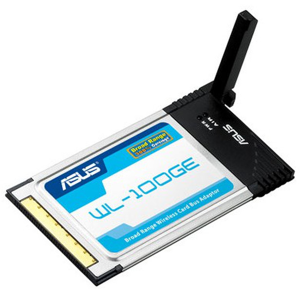 ASUS WL-100gE - BroadRange Wireless CardBus Adapter Internal 125Mbit/s networking card