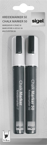 Sigel GL184 Chisel White 2pc(s) сhalk marker