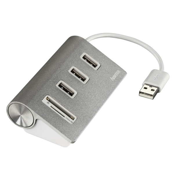 Hama 00054142 USB 2.0 Silver card reader