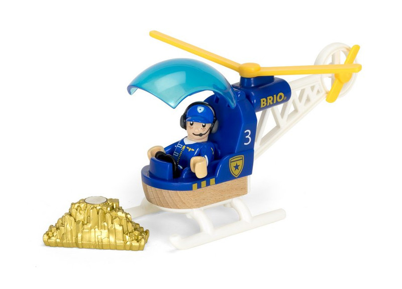 BRIO 33828 Helicopter model Синий, Белый, Деревянный игрушечная модель