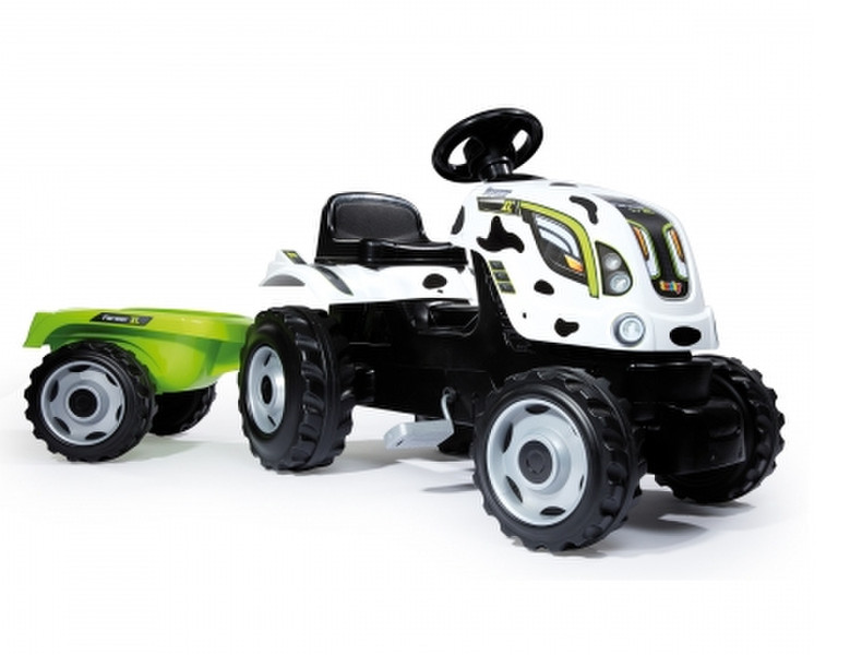 Smoby TRACTEUR FARMER XL VACHE + REMORQUE Pedal Car