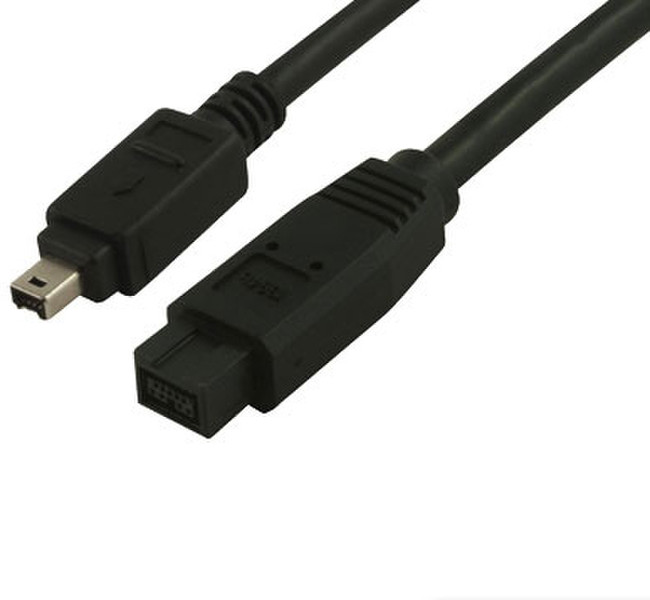 Data Components 139494 1.8м 9-p 4-p Черный FireWire кабель