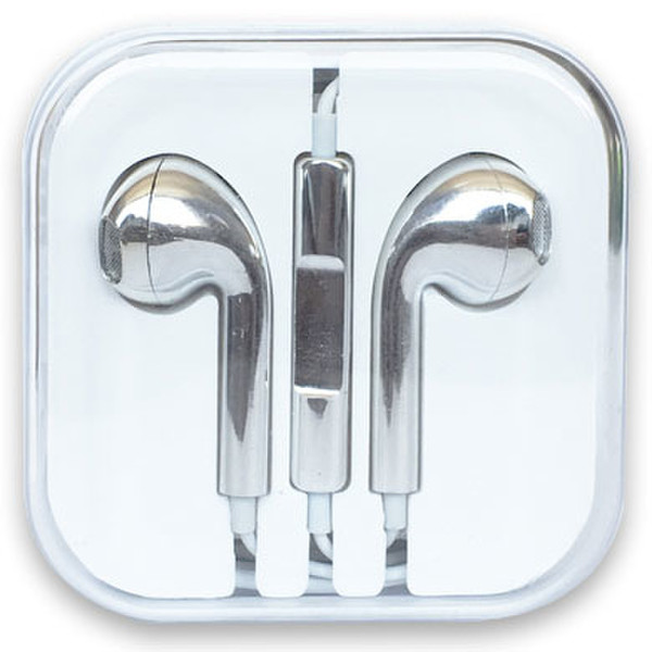 Data Components 611228 im Ohr Binaural Verkabelt Silber Mobiles Headset