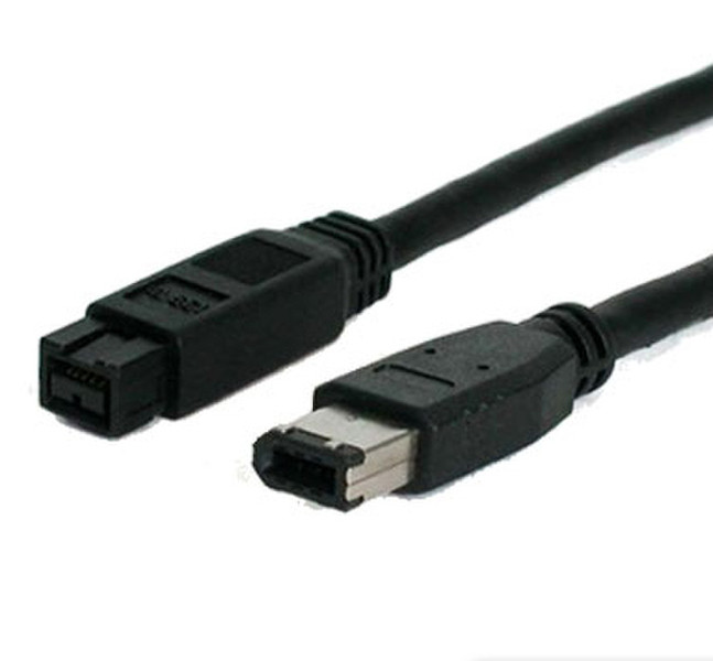 Data Components 139496 1.8м 9-p 6-p Черный FireWire кабель