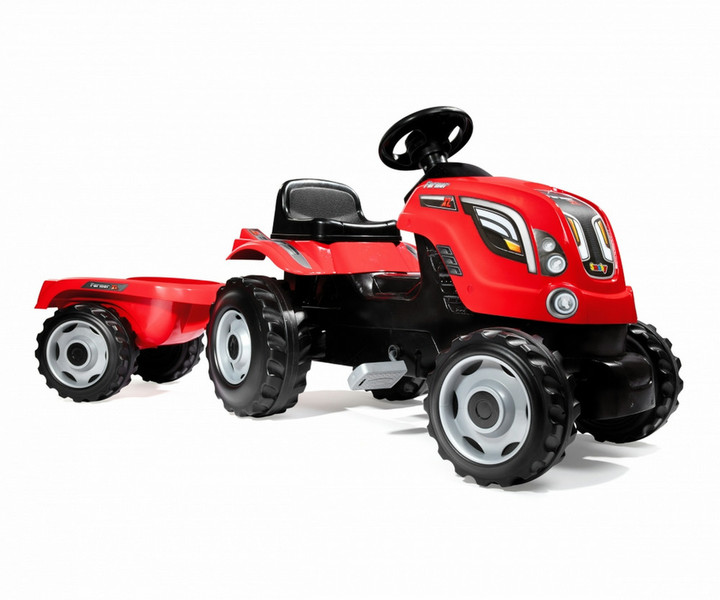 Smoby FARMER XL Terrasse Traktor Schwarz, Rot