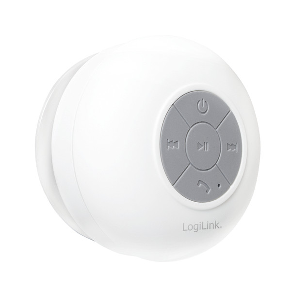 LogiLink SP0052W 3W Grau, Weiß Tragbarer Lautsprecher