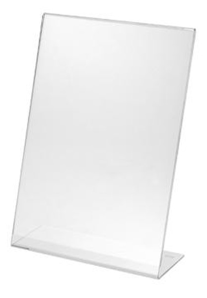 Sigel Table Top Display Frame, slanted, clear, acrylic, single-sided presentation, A4, 2 pcs Transparent document holder