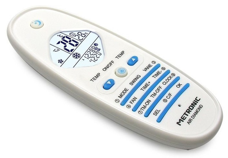 Metronic Air Diamond IR Wireless Push buttons White remote control