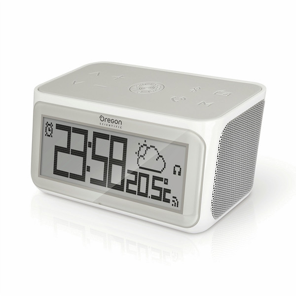 Oregon Scientific CIR100 Clock Digital Grey,Silver radio