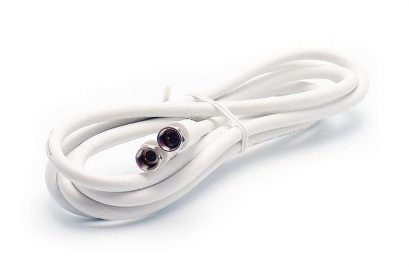 Metronic 438032 2м F F Белый коаксиальный кабель