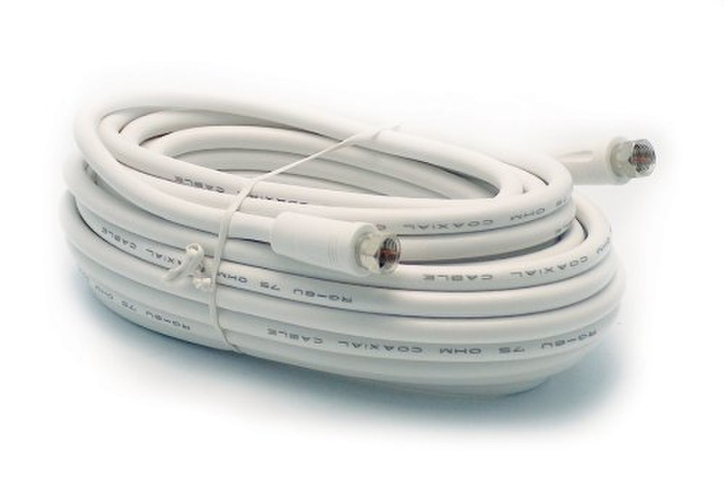 Metronic 438040 10m F F White coaxial cable