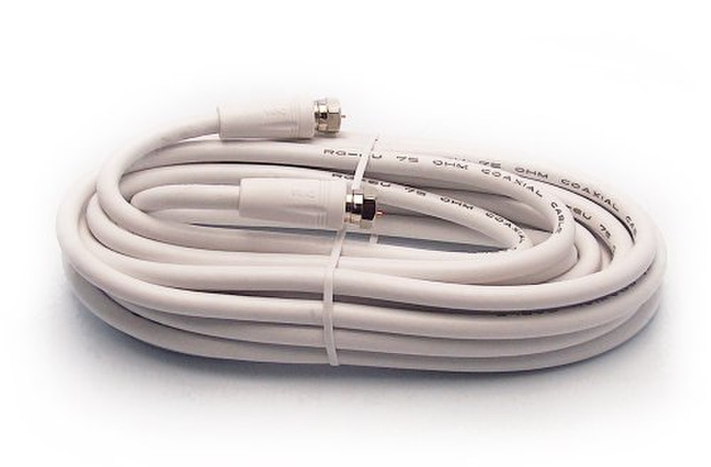 Metronic 438035 5m F F White coaxial cable