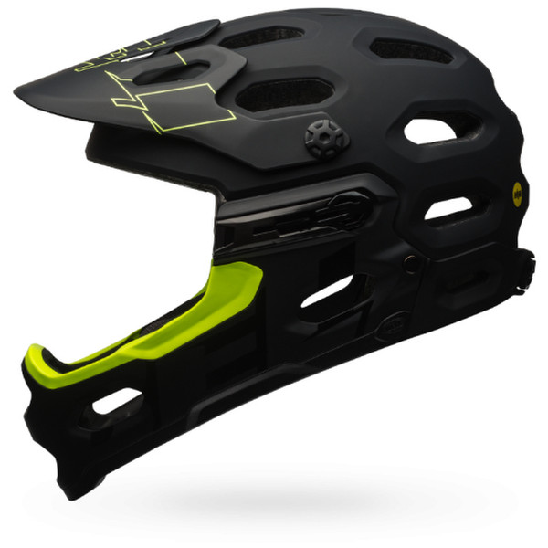 Bell Helmets Super 3R MIPS Vollgesicht S Schwarz, Grün Fahrradhelm