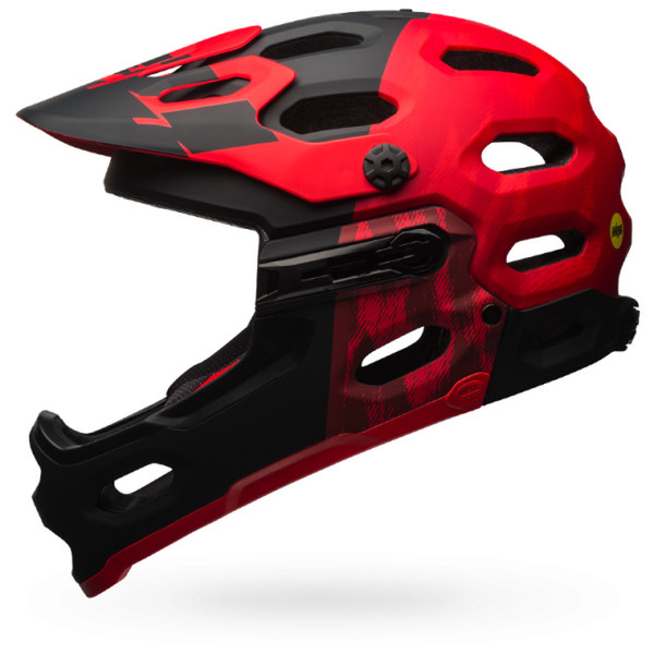 Bell Helmets Super 3R MIPS Full face M Black,Red bicycle helmet