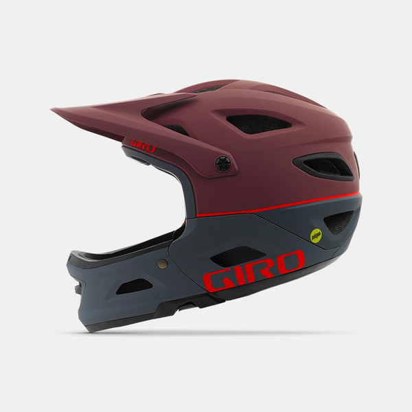 Giro Switchblade MIPS Full face L Бордо, Серый велосипедный шлем
