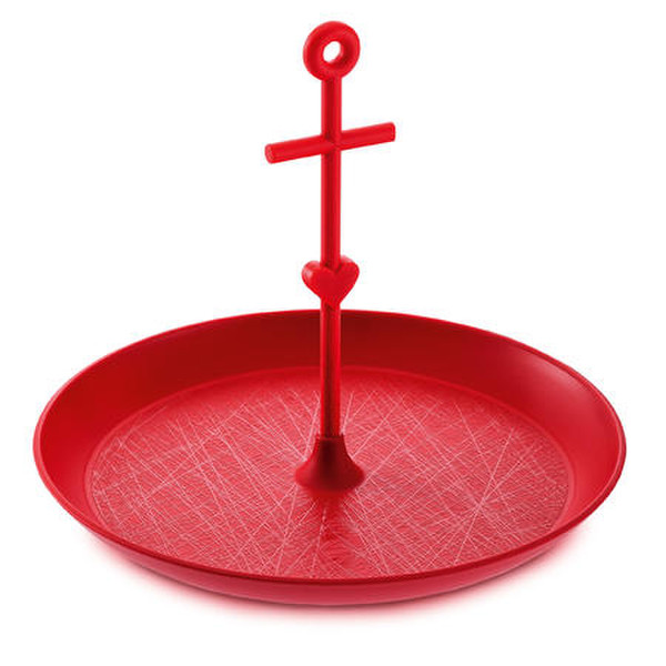 koziol 3593583 Self-balancing serving tray Round Red food service tray