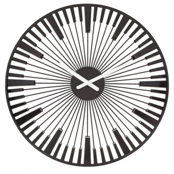 koziol PIANO Quartz wall clock Kreis Schwarz, Weiß
