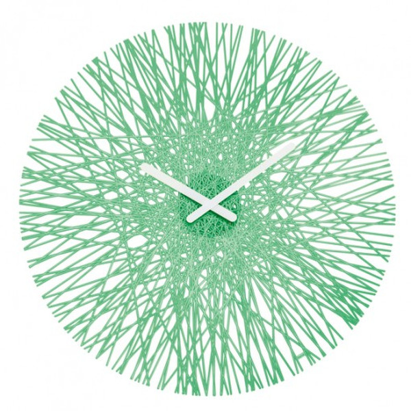 koziol SILK Quartz wall clock Circle Green,Transparent