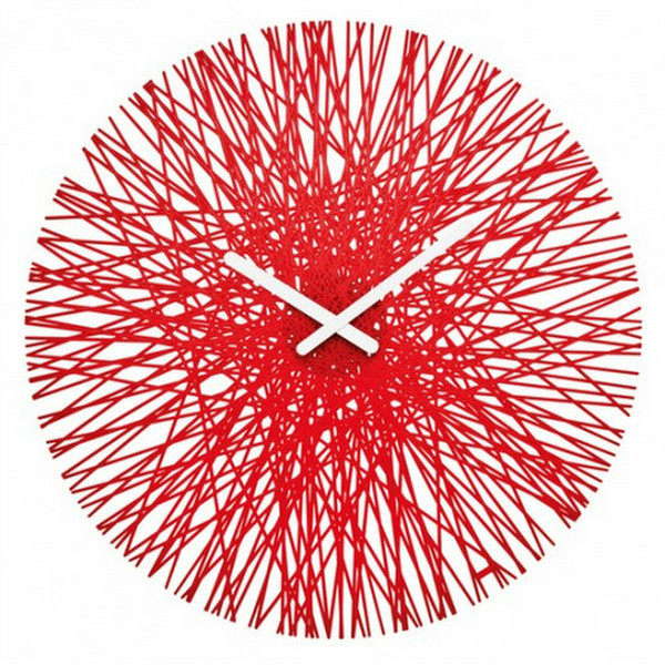 koziol SILK Quartz wall clock Kreis Rot