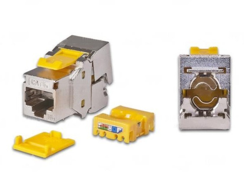 Triotronik WKS JACK KAT6A STP EA-10 RJ-45 Metallic,Yellow wire connector