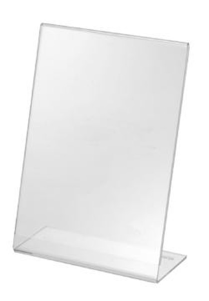 Sigel Table Top Display Frame, slanted, clear, acrylic, single-sided presentation, A5, 2 pcs Transparent document holder