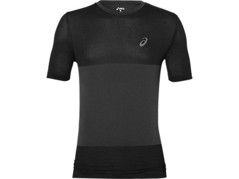 ASICS Fuzex Seamless SS Футболка L Короткий рукав Круглый вырез под горло Полиамид, Полиэстер Черный