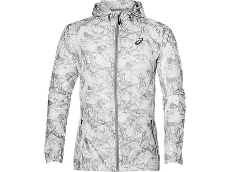 ASICS fuzeX Packable JKT Sport coat S Полиэстер Серый, Белый