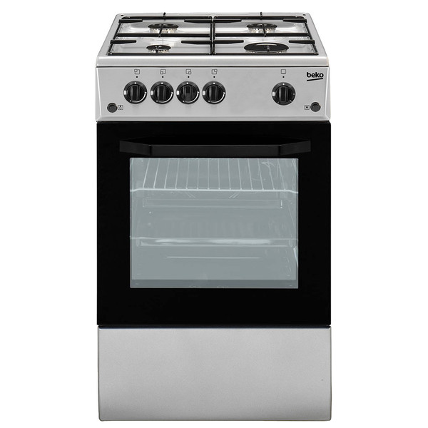 Beko CSS42014FS Freestanding cooker Gas hob B Schwarz, Silber Küchenherd